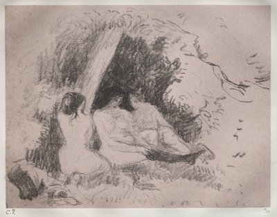 Naakte vrouwen door Camille Pissarro