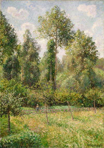 Populieren, Éragny door Camille Jacob Pissarro