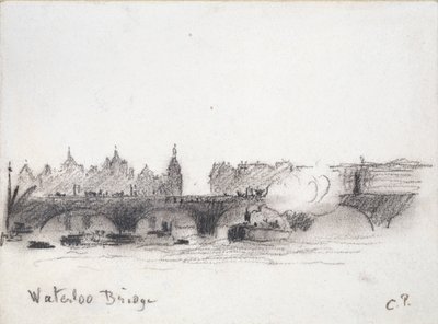 Studie van Waterloo Bridge door Camille Pissarro