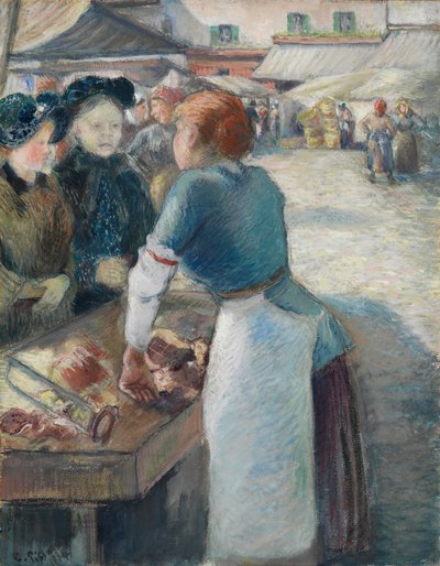 De Marktstal door Camille Pissarro