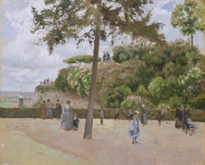 De openbare tuin in Pontoise, 1874 door Camille Jacob Pissarro