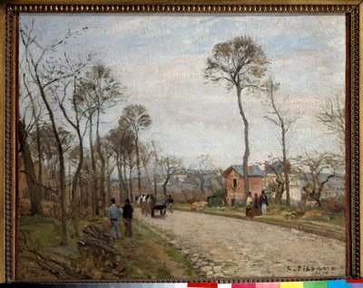 De weg naar Louveciennes door Camille Jacob Pissarro
