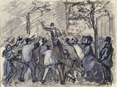 Stedelijke Opstand in Parijs door Camille Jacob Pissarro