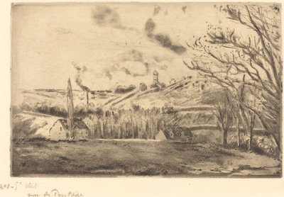 Gezicht op Pontoise door Camille Pissarro