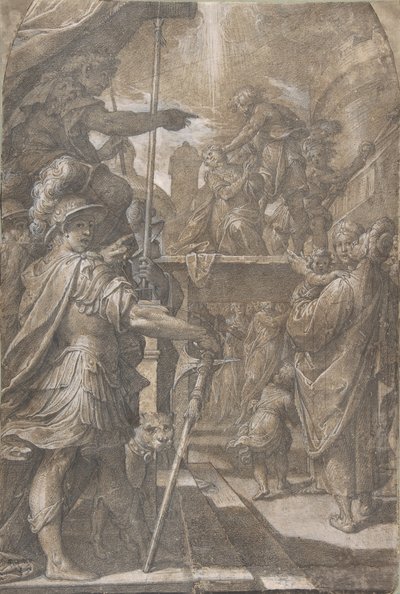 Martelaarschap van een vrouwelijke heilige Agnes, 1605-9 door Camillo Procaccini