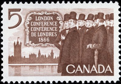 Canadese postzegel over de Londense Conferentie door Canadian School