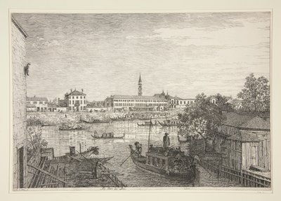 Bij de Sloten van Dolo, uit de serie Vedute (Gezichten) door Canaletto (Giovanni Antonio Canal)
