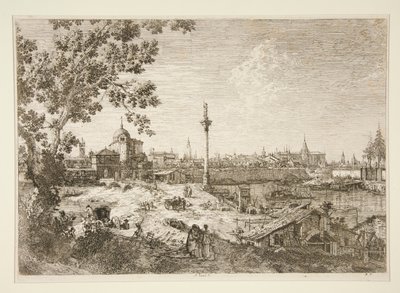 Imaginair Uitzicht op Padua, uit de serie Vedute door Canaletto (Giovanni Antonio Canal)