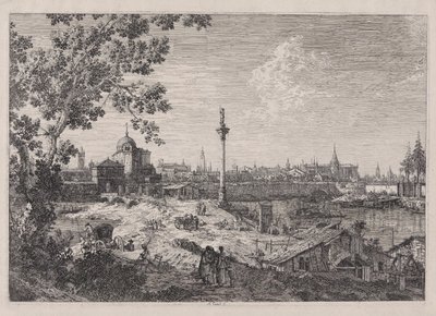 Imaginair Uitzicht op Padua, uit de serie Vedute (Gezichten) door Canaletto (Giovanni Antonio Canal)