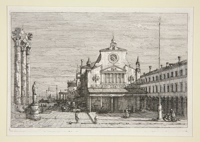 Verzonnen Uitzicht op S. Giacomo Di Rialto, uit de serie Vedute (Gezichten) door Canaletto (Giovanni Antonio Canal)