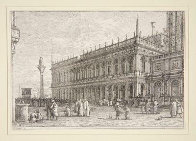 La Libreria. V., uit de serie Vedute (Gezichten) door Canaletto (Giovanni Antonio Canal)