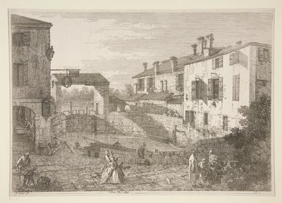 Le Porte del Dolo, uit de serie Vedute door Canaletto (Giovanni Antonio Canal)