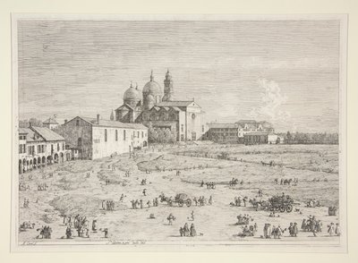 S. Giustina in Prà della Valle, uit de serie Vedute (Gezichten) door Canaletto (Giovanni Antonio Canal)
