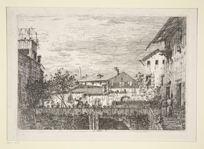 Het terras, uit de serie Vedute (Gezichten) door Canaletto (Giovanni Antonio Canal)