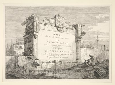Titelplaat, uit de serie Vedute door Canaletto (Giovanni Antonio Canal)