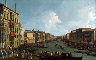 Een Regatta op het Grote Kanaal door Canaletto
