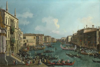 Een Regatta op het Grote Kanaal, ca. 1740 door Giovanni Antonio Canal