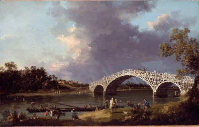 Uitzicht op Walton Bridge door Canaletto