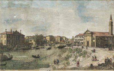 Canaletto Al Dolo ingekleurd door Canaletto
