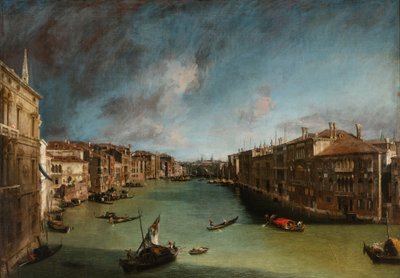 Canal Grande vanaf Palazzo Balbi richting Rialto door Canaletto