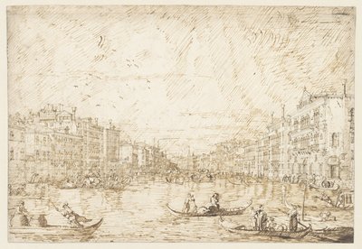 Canal Grande in Venetië door Canaletto