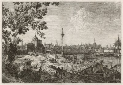 Denkbeeldig uitzicht op Padua, ca. 1735-1746 door Canaletto