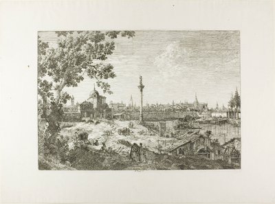 Denkbeeldig uitzicht op Padua, uit Vedute door Canaletto