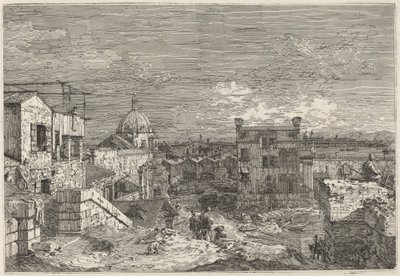 Denkbeeldig uitzicht op Venetië door Canaletto