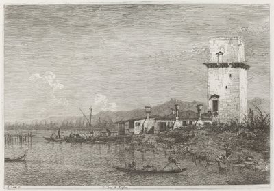 De toren van Malghera door Canaletto
