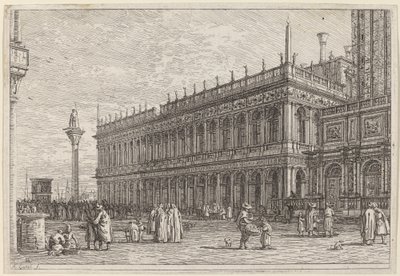 De bibliotheek door Canaletto