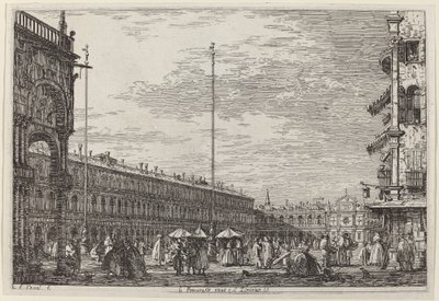 De Nieuwe Procuratie en S. Ziminian V. door Canaletto