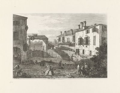 Le porte del Dolo (Gezichten op bestaande en verzonnen plaatsen) door Canaletto