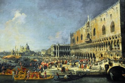 Ontvangst van de Franse ambassadeur in Venetië door Canaletto
