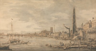 De stad Westminster vanaf de York Water Gate door Canaletto