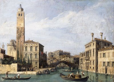 Het Grote Kanaal met San Geremia, Palazzo Labia en de Ingang naar de Cannaregio, ca. 1726-1730 door Giovanni Antonio Canal
