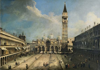 Het San Marcoplein in Venetië door Canaletto