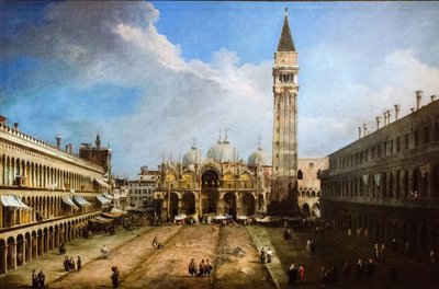 Het San Marcoplein in Venetië door Canaletto