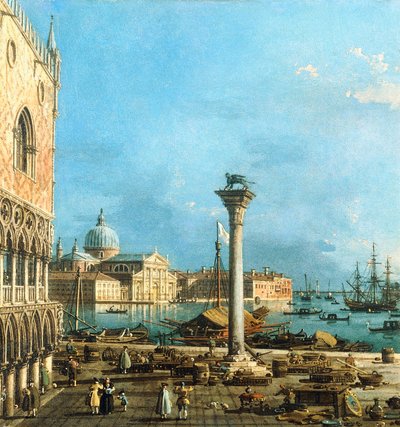 De Piazzetta, Venetië, met het Bacino di S. Marco en het eiland S. Giorgio Magiore door Giovanni Antonio Canal
