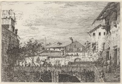 Het terras, ca. 1735-1746 door Canaletto