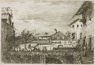Het terras, uit Vedute door Canaletto