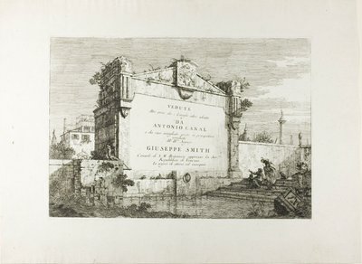 Titelpagina, uit Vedute door Canaletto