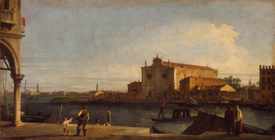 Uitzicht op de kerk van San Giovanni dei Battuti op het eiland Murano, tussen 1725 en 1728 door Giovanni Antonio Canal
