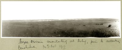 ANZAC-divisie concentreert zich bij Asluj voorafgaand aan de aanval op Beersheba, 20 oktober 1917 door Capt. Arthur Rhodes