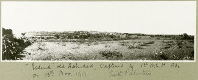Esdud, oud Ashdod, veroverd door de 1e A.L.H. Brigade op 13 november 1917 door Capt. Arthur Rhodes