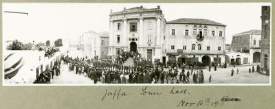 Stadhuis van Jaffa, 16 november 1917 door Capt. Arthur Rhodes