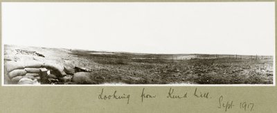 Kijkend vanaf Kurd Hill, september 1917 door Capt. Arthur Rhodes