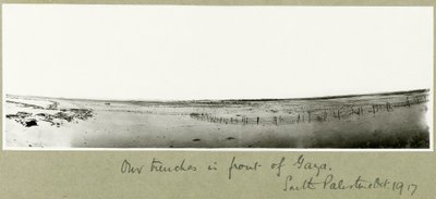 Onze loopgraven voor Gaza, oktober 1917 door Capt. Arthur Rhodes