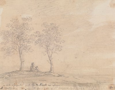 Een moerbeiboom nabij de grote poort van het klooster van St. Augustine door Capt. Thomas Hastings