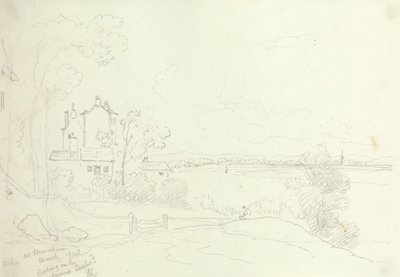 Bij Newnham kijkend naar de Severn oostwaarts, maart 1848 door Capt. Thomas Hastings
