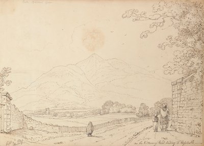 Op de Killarney Road naar Ross Castle, 4 september 1841 door Capt. Thomas Hastings